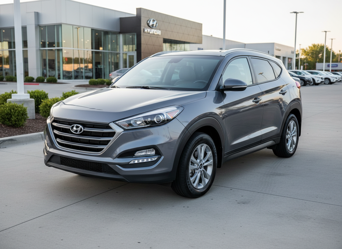 2016 Hyundai Tucson in Gray parked at WMG Auto Sales