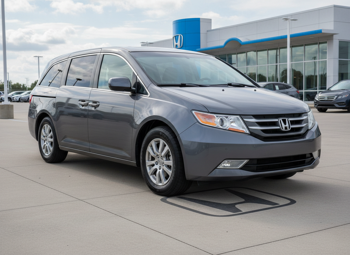 2011 Honda Odyssey Gray - Front and side view
