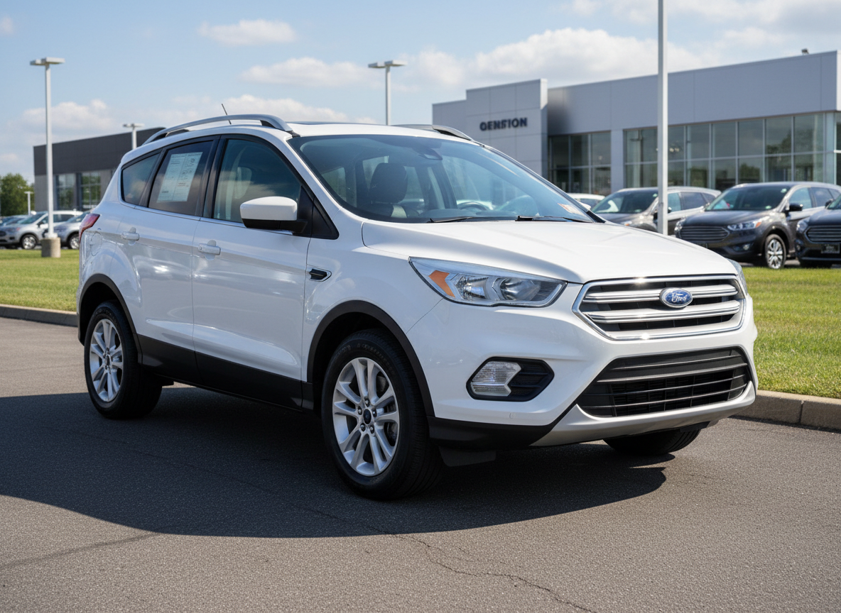 2015 Ford Escape White front angle